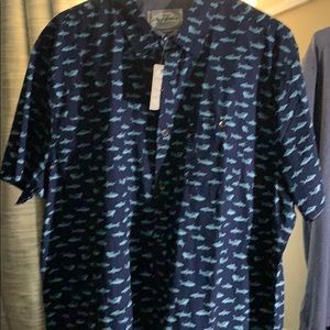 Men’s flag & anthem button up